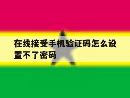 在线接受手机验证码怎么设置不了密码