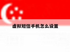 虚拟短信手机怎么设置