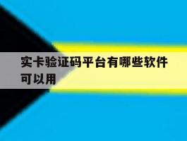 实卡验证码平台有哪些软件可以用