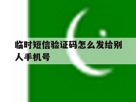 临时短信验证码怎么发给别人手机号