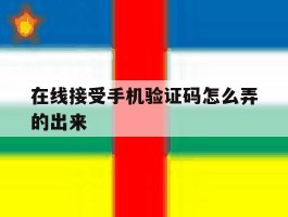 在线接受手机验证码怎么弄的出来