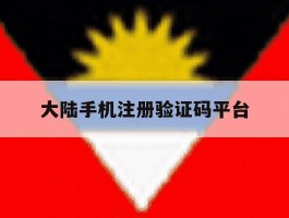 大陆手机注册验证码平台