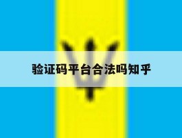 验证码平台合法吗知乎
