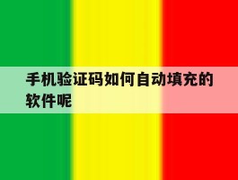 手机验证码如何自动填充的软件呢