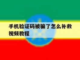 手机验证码被骗了怎么补救视频教程