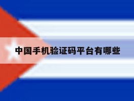 中国手机验证码平台有哪些