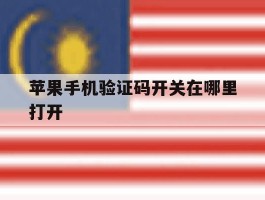 苹果手机验证码开关在哪里打开