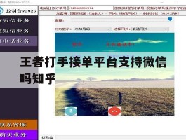 王者打手接单平台支持微信吗知乎的简单介绍