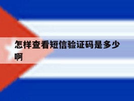 怎样查看短信验证码是多少啊