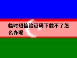 临时短信验证码下载不了怎么办呢