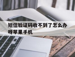 短信验证码收不到了怎么办呀苹果手机