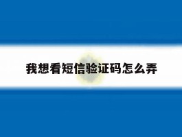 我想看短信验证码怎么弄