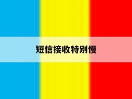 短信接收特别慢