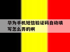 包含华为手机短信验证码自动填写怎么弄的啊的词条
