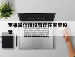 苹果微信授权管理在哪里设置