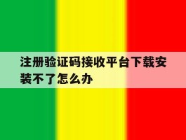 注册验证码接收平台下载安装不了怎么办