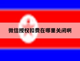 微信授权扣费在哪里关闭啊