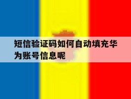 短信验证码如何自动填充华为账号信息呢