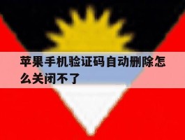 苹果手机验证码自动删除怎么关闭不了