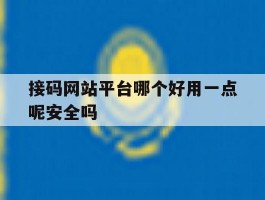 接码网站平台哪个好用一点呢安全吗