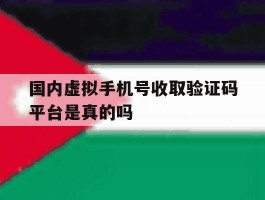 国内虚拟手机号收取验证码平台是真的吗
