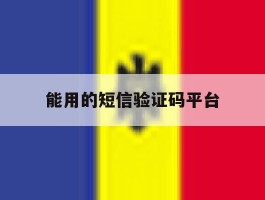 能用的短信验证码平台