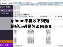 包含iphone手机收不到短信验证码是怎么回事儿的词条