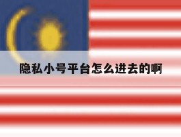 隐私小号平台怎么进去的啊