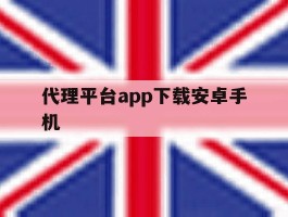 代理平台app下载安卓手机