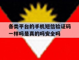 各类平台的手机短信验证码一样吗是真的吗安全吗的简单介绍