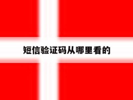 短信验证码从哪里看的