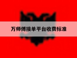 万师傅接单平台收费标准
