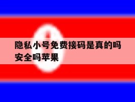 隐私小号免费接码是真的吗安全吗苹果