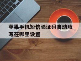 苹果手机短信验证码自动填写在哪里设置