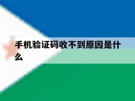 手机验证码收不到原因是什么