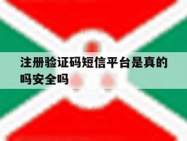 注册验证码短信平台是真的吗安全吗