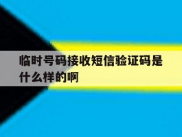 临时号码接收短信验证码是什么样的啊