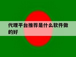 代理平台推荐是什么软件做的好