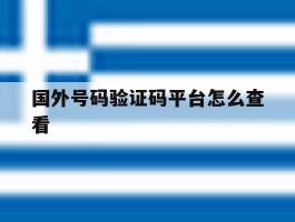 国外号码验证码平台怎么查看
