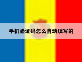 手机验证码怎么自动填写的