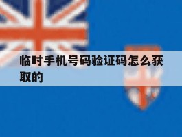 临时手机号码验证码怎么获取的