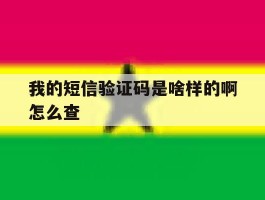 我的短信验证码是啥样的啊怎么查