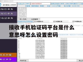 包含接收手机验证码平台是什么意思呀怎么设置密码的词条
