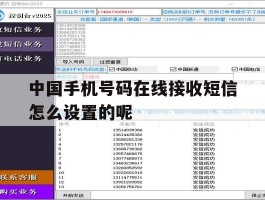 包含中国手机号码在线接收短信怎么设置的呢的词条