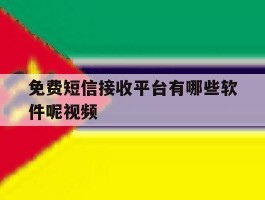 免费短信接收平台有哪些软件呢视频
