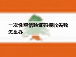一次性短信验证码接收失败怎么办