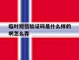 临时短信验证码是什么样的啊怎么弄