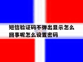 短信验证码不弹出显示怎么回事呢怎么设置密码的简单介绍