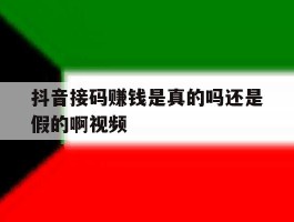 抖音接码赚钱是真的吗还是假的啊视频