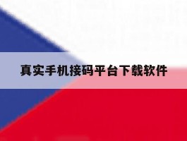 真实手机接码平台下载软件